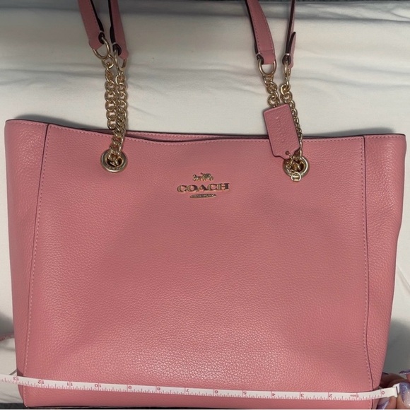 Coach Pebble Leather Pink Tote NEW - Picture 7 of 7